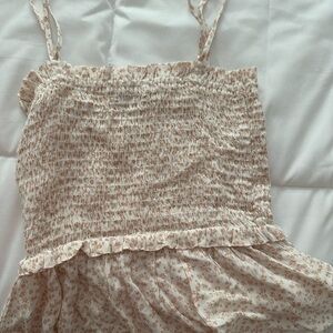 Floral Smocked Dress with Ruffle Hem